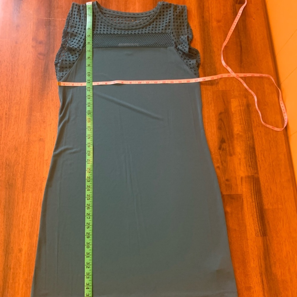 Michael Kors dress women’s small teal sleeveless mini open top pattern - Picture 2 of 9